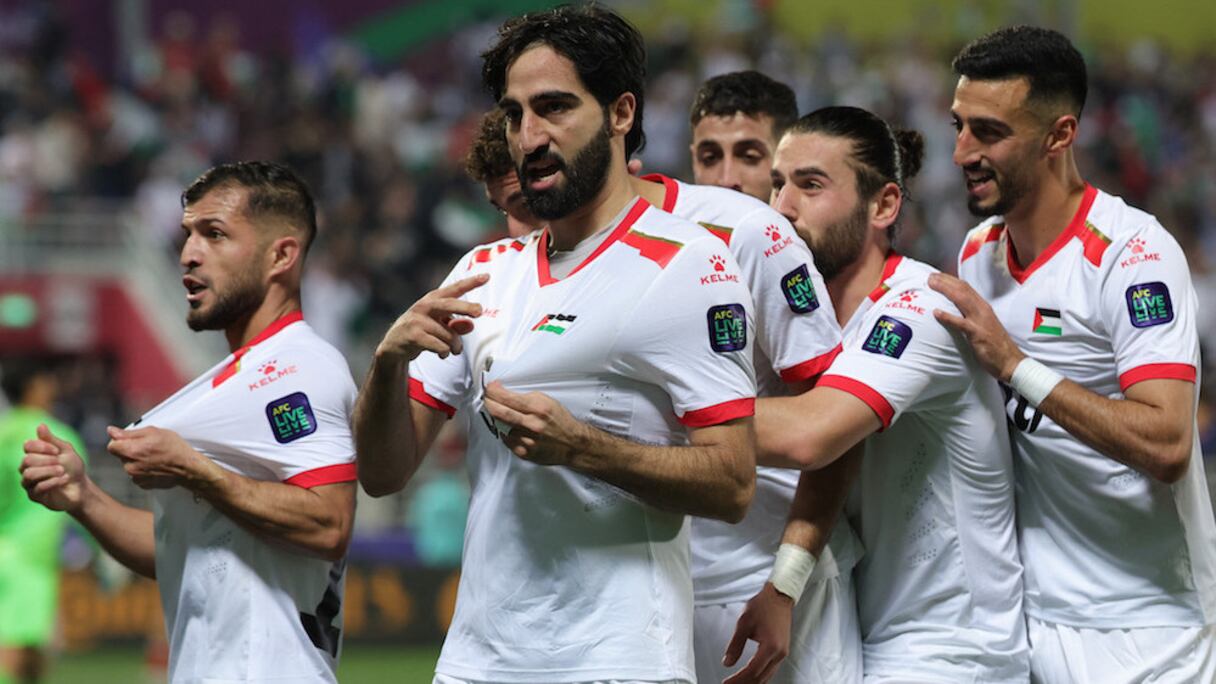 Les joueurs palestiniens.