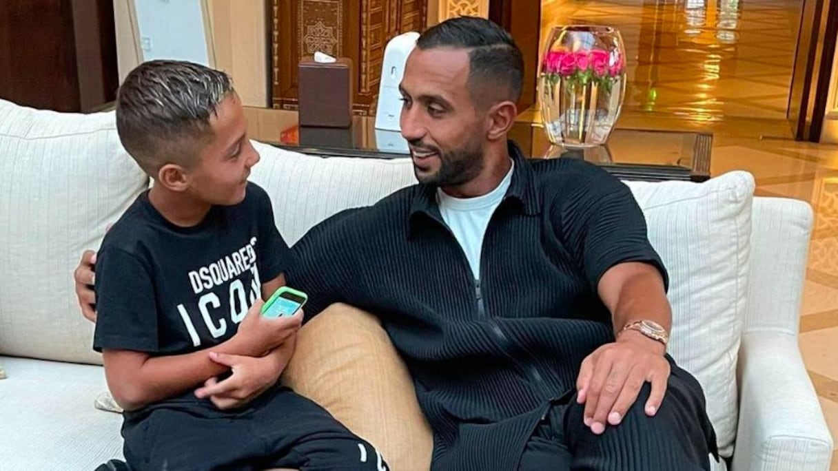 Mehdi Benatia et son fils.