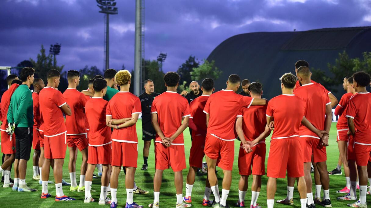 Les Lions de l'Atlas lors de la séance d'entrainement de ce lundi 2 septembre 2024 au Complexe Mohammed VI