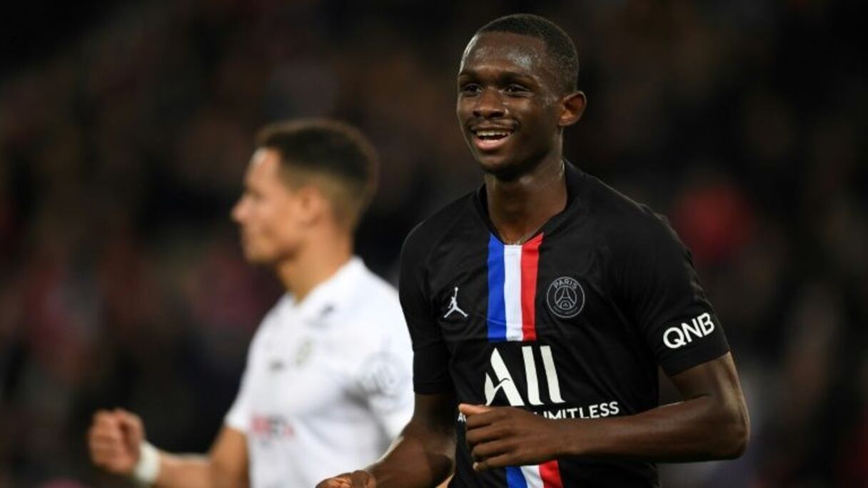 Le défenseur Tanguy Kouassi lors d'un match contre Montpellier, le 1er février 2020 au Parc des Princes à Paris.