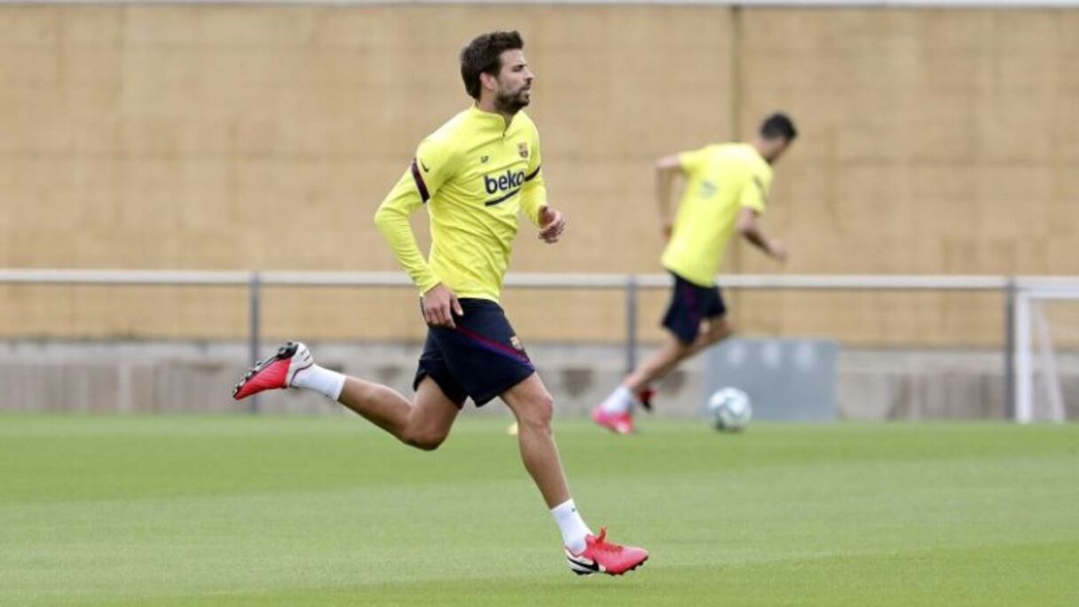 Gerard Pique et le FC Barcelone ont repris les entraînements à la cité sportive Joan Gamper, le 9 mai 2020