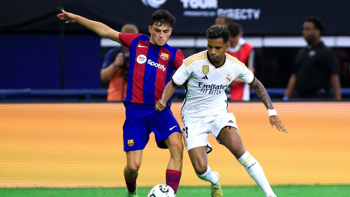 Phase de jeu du clasico en amical au Texas entre le Real Madrid et le Barça