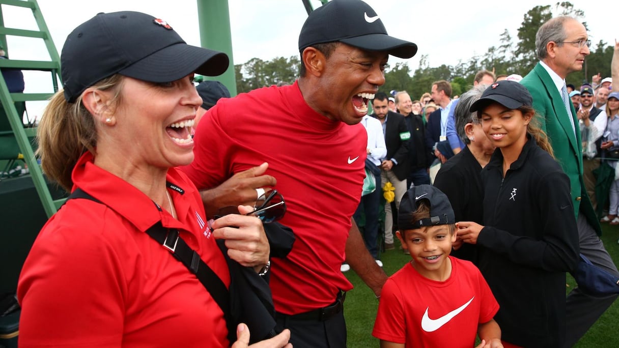 Tiger Woods et son fils Charlie.