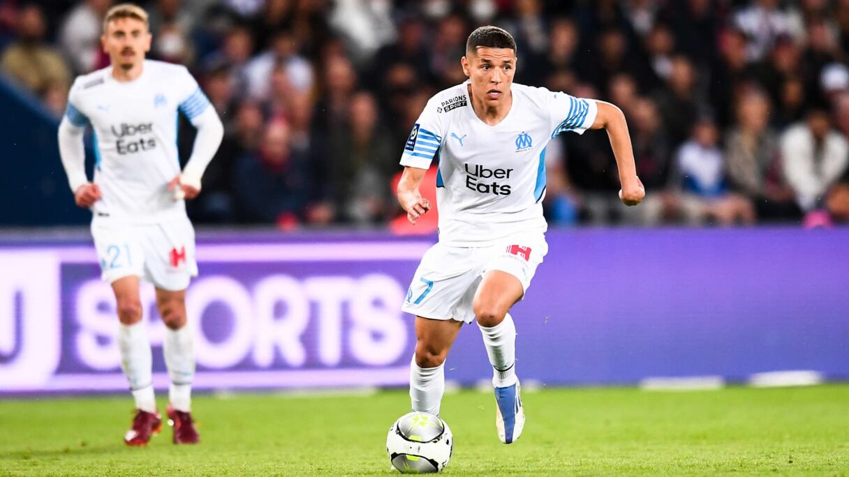 Amine Harit lors du PSG-OM (2-1), dimanche 17 avril 2022.
