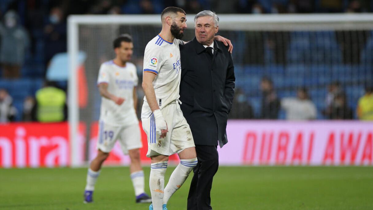 Carlo Ancelotti et Karim Benzema.