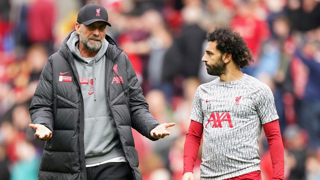 Mo Salah et Jurgen Klopp entraineur de Liverpool