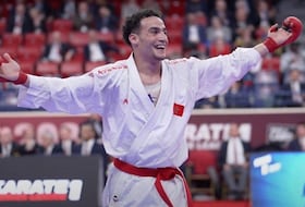 Said Oubaya, champion marocain de karaté.