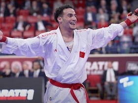 Said Oubaya, champion marocain de karaté.