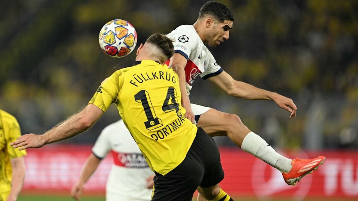 Une phase du match aller des demi-finales de la Ligue des champions entre Dortmund et le PSG.