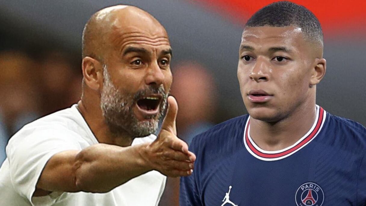 Kylian Mbappé jouant contre Manchester City, qui compte le recruter.
