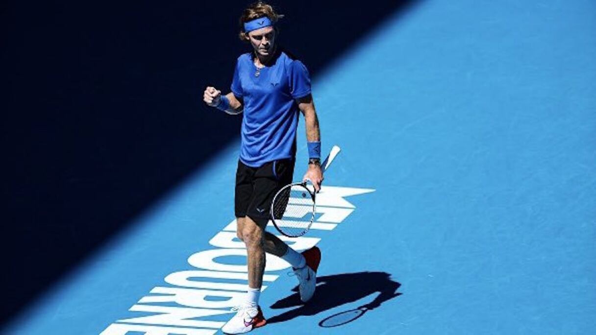 Le tennisman russe Andrey Rublev à l'Open d'Australie 2023.