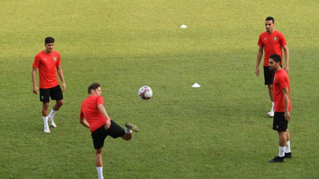 Les Locaux s'entraînent au Cameroun, le 24 janvier 2021.