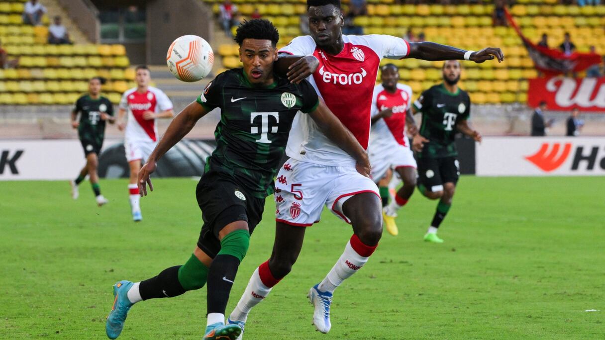 Rayan Mmaee contre Monaco en Europa League, jeudi 15 septembre 2022.