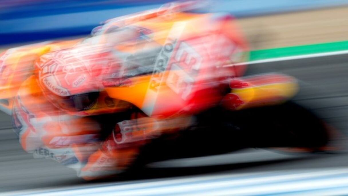 Marc Marquez de l'écurie Repsol Honda sur le circuit de Jerez de la Frontera en Espagne le 5 mai 2019.