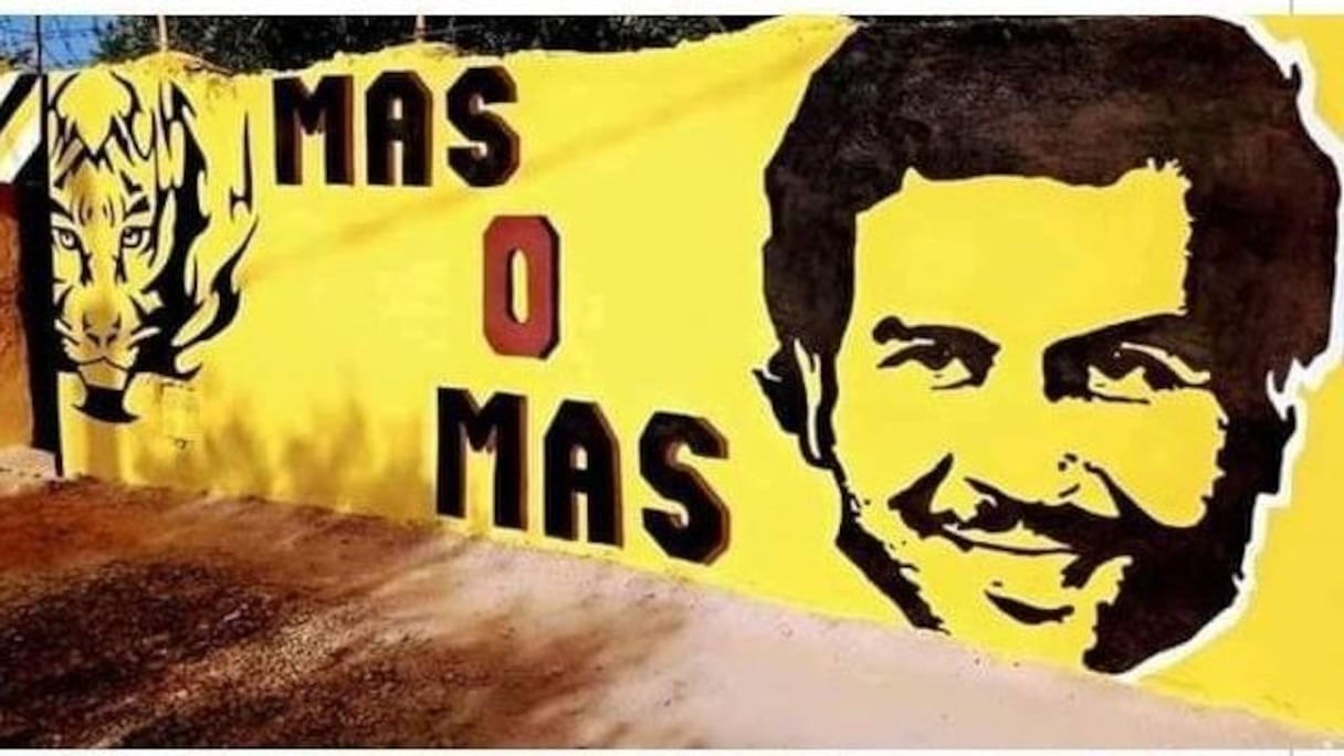 Un tag effectué par les Ultras du Maghreb de Fès sur l'un des murs de la capitale spirituelle et culturelle du royaume.