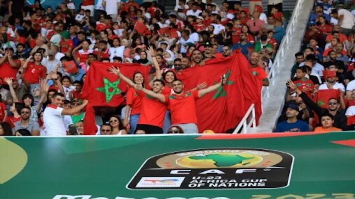 Des supporters marocains assistant aux matchs de la CAN U23.