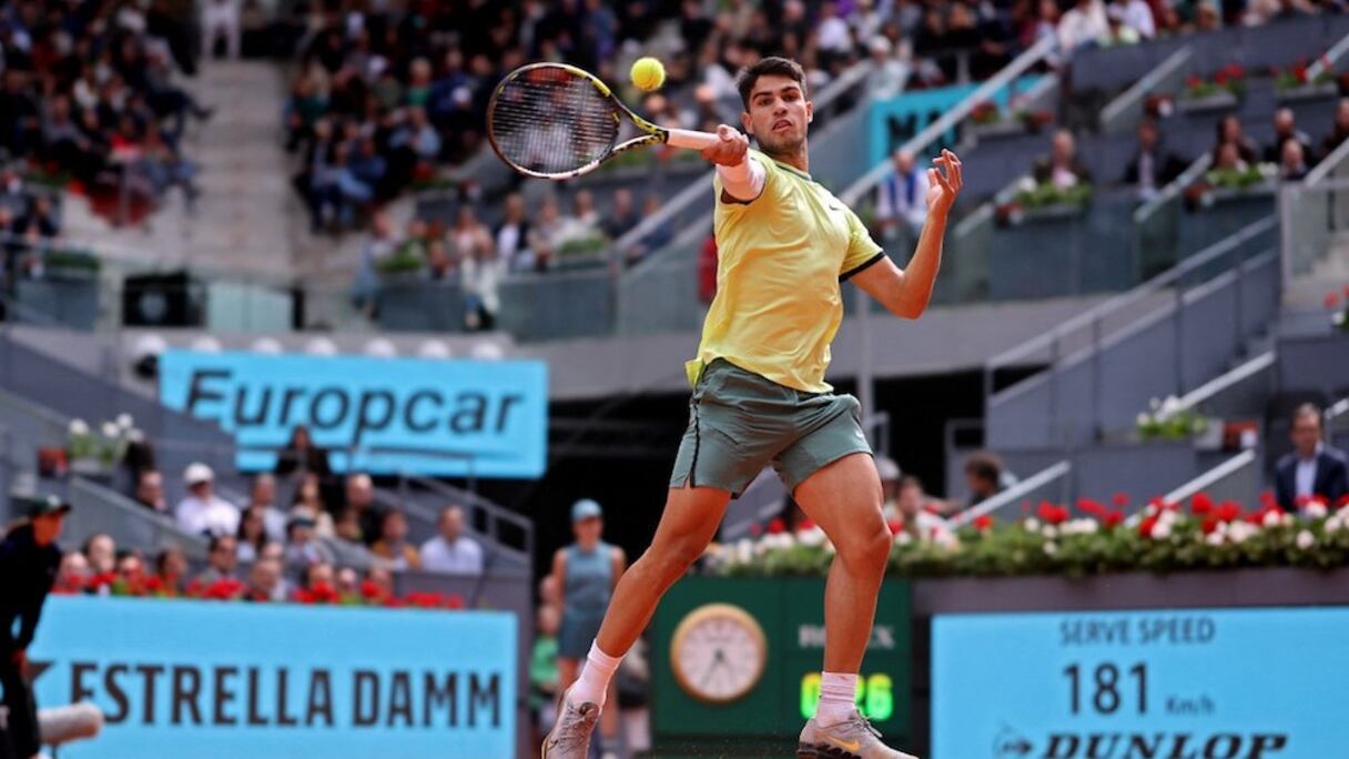 Carlos Alcaraz au Masters 1000 de Madrid, le 26 avril 2024.