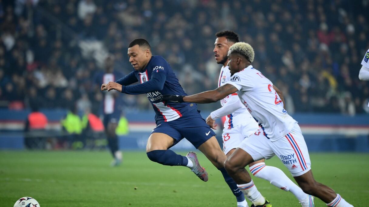 Phase de jeu du match PSG- Olympique Lyon