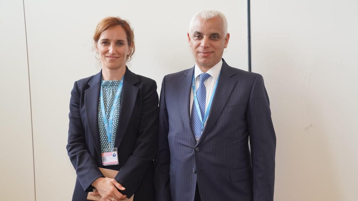 Khalid Ait Taleb, ministre de la Santé et de la Protection sociale, et son homologue espagnole, Mónica García Gómez.
