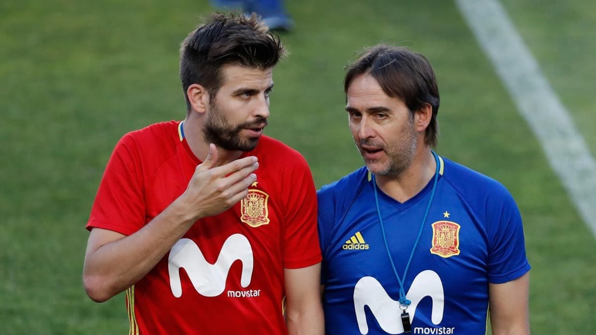 Julen Lopetegui (à droite) est sélectionneur de l'Espagne depuis juillet 2016.