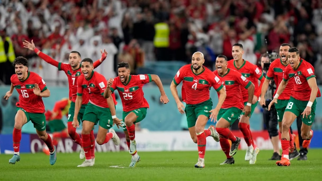 Les Lions de l'Atlas lors du Mondial au Qatar