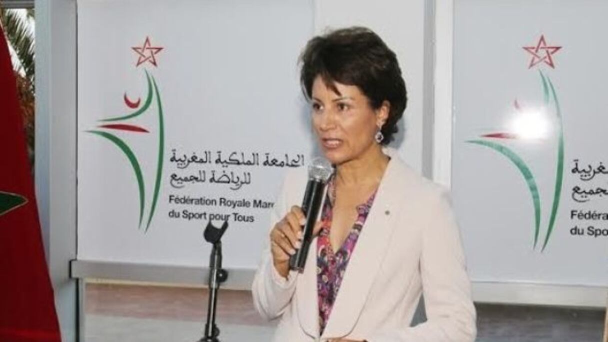 Nezha Bidouane, présidente de la la Fédération royale marocaine du sport pour tous (FRMSPT).