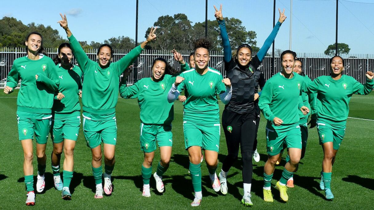 Les Lionnes de l'Atlas à l'entraînement, le vendredi 4 août 2023.