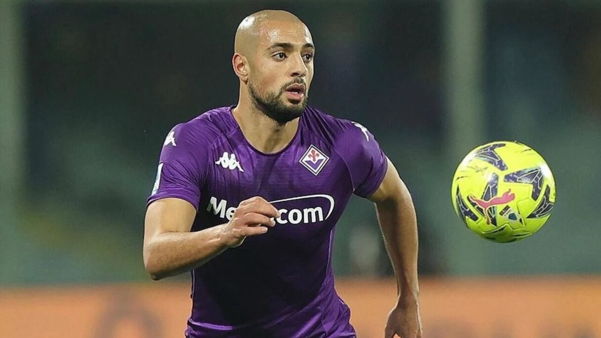 Sofyan Amrabat sous le maillot de la Fiorentina.