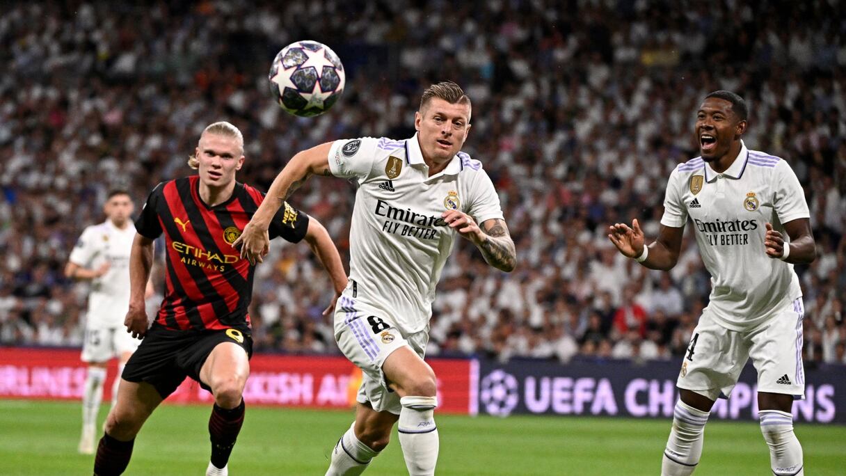Séquence d'une précédente confrontation entre le Real Madrid et Manchester City.