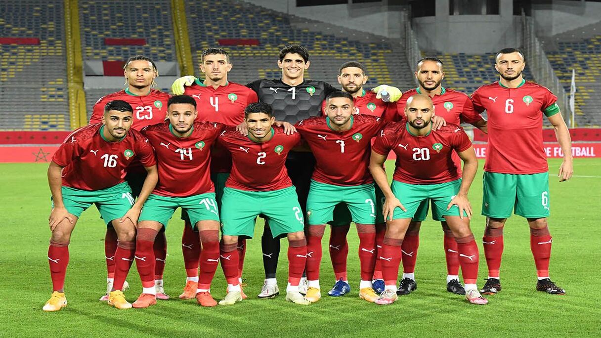 Le onze de départ des Lions de l'Atlas contre la Centrafrique, le 13 novembre 2020.