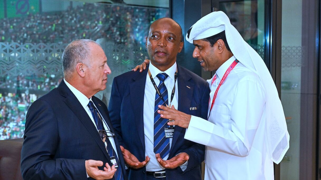 Hany Abou Rida, Patrice Motsepe et Nasser al-Khelaïfi.