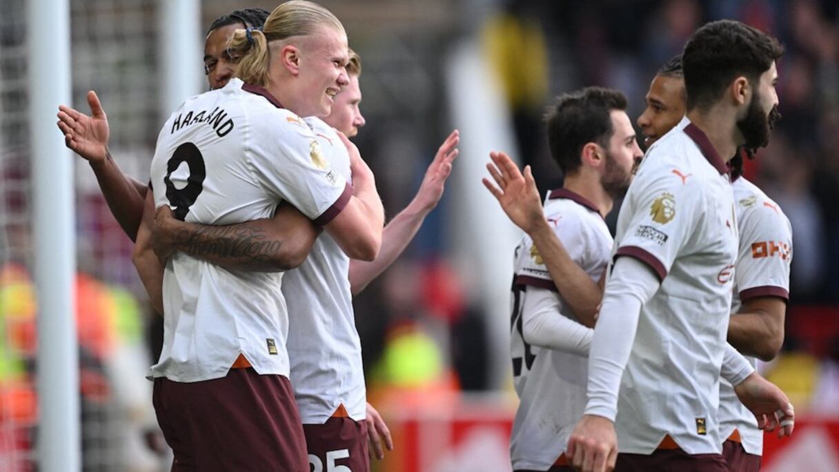 Les joueurs de Manchester City.