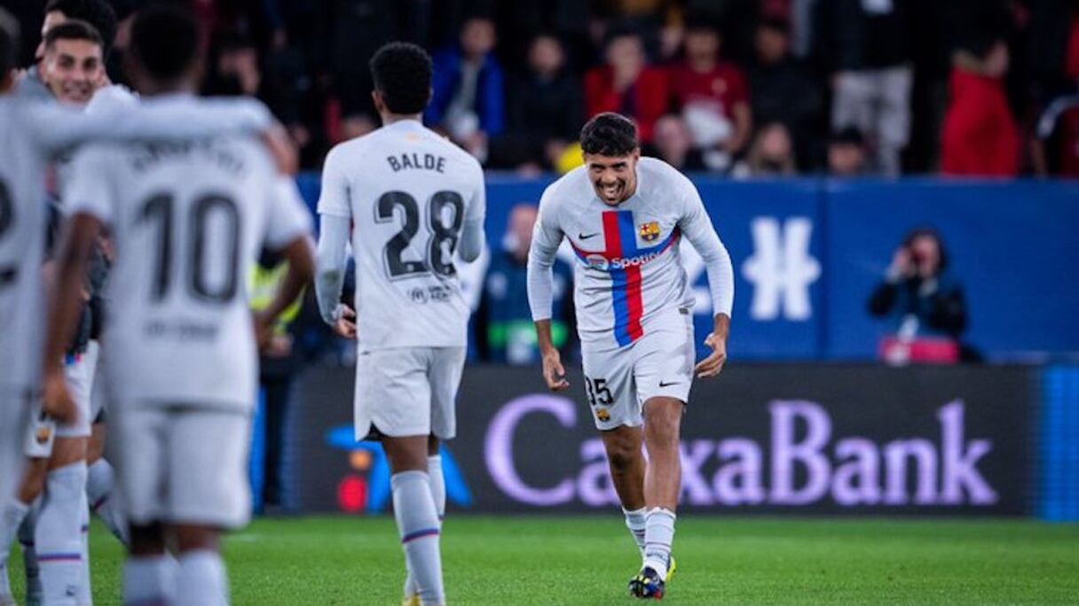 Chadi Riad lors de son premier match avec le Barça contre Osasuna, mardi 8 novembre 2022.