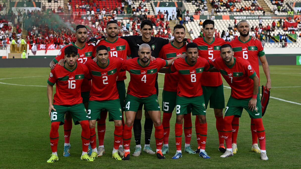 Le onze de départ des Lions de l'Atlas contre la Tanzanie, le 17 janvier 2024.