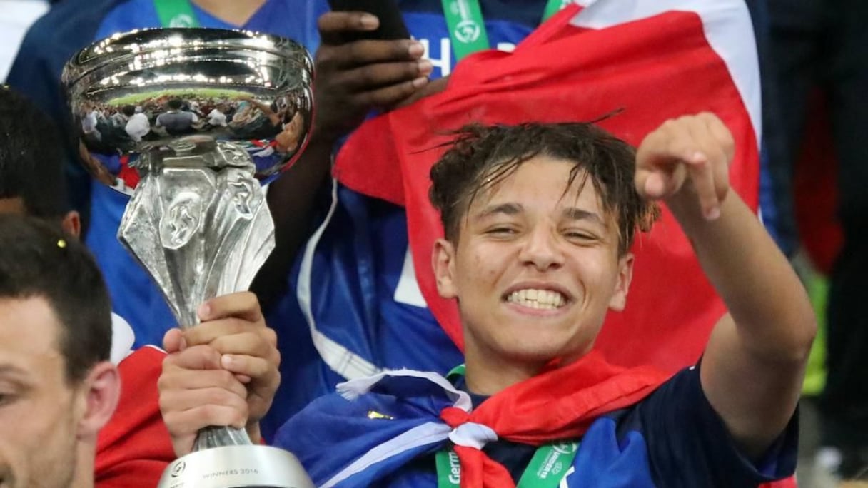 Amine Harit est champion d'Europe avec l'équipe de France des moins de 19 ans en 2016
