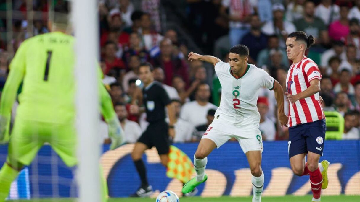 Achraf Hakimi contre le Paraguay, le mardi 27 septembre 2022.