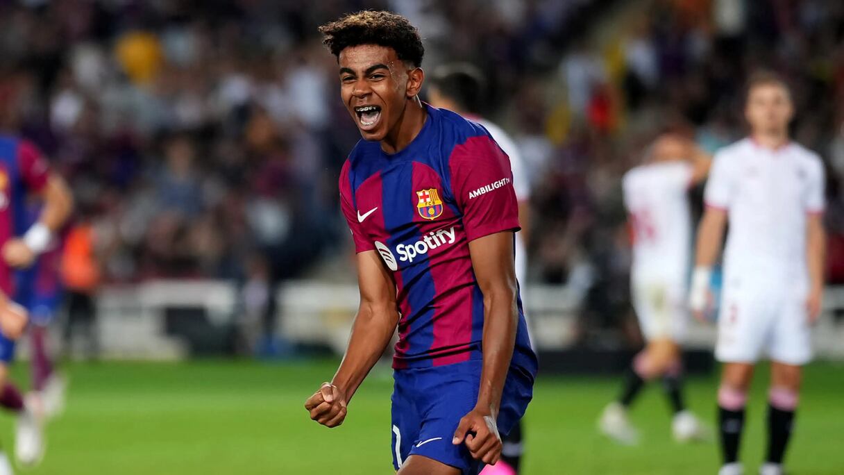 Lamine Yamal avec le Barça.