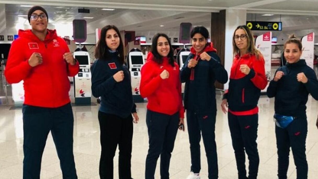 La sélection marocaine féminine de boxe.