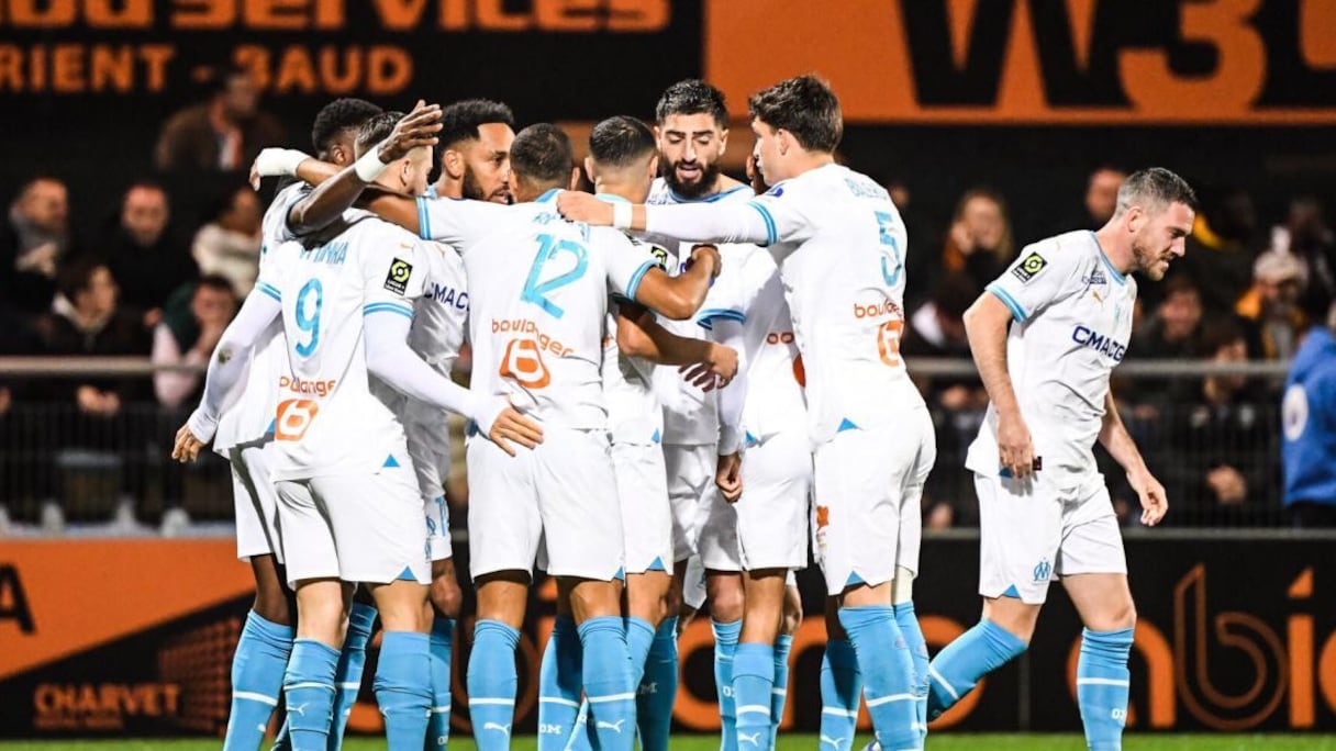 Les joueurs de l'Olympique de Marseille.
