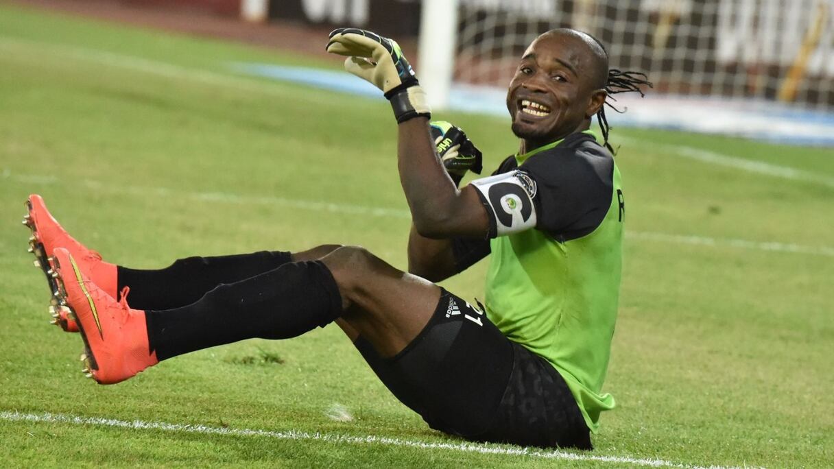 Reda El Hajouj face au TP Mazembe lors des 16e de finale de la Ligue des Champions 2016.