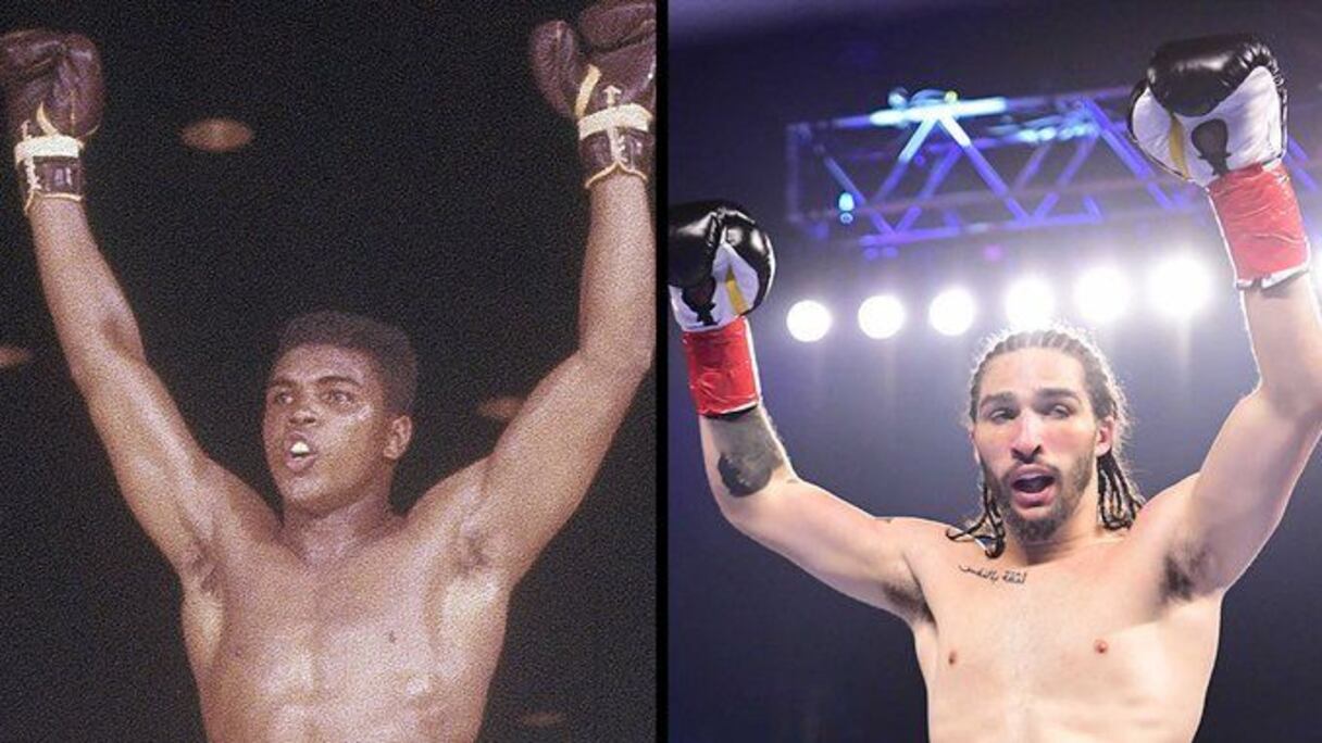 Nico Ali Walsh et son grand-père Muhammad Ali.