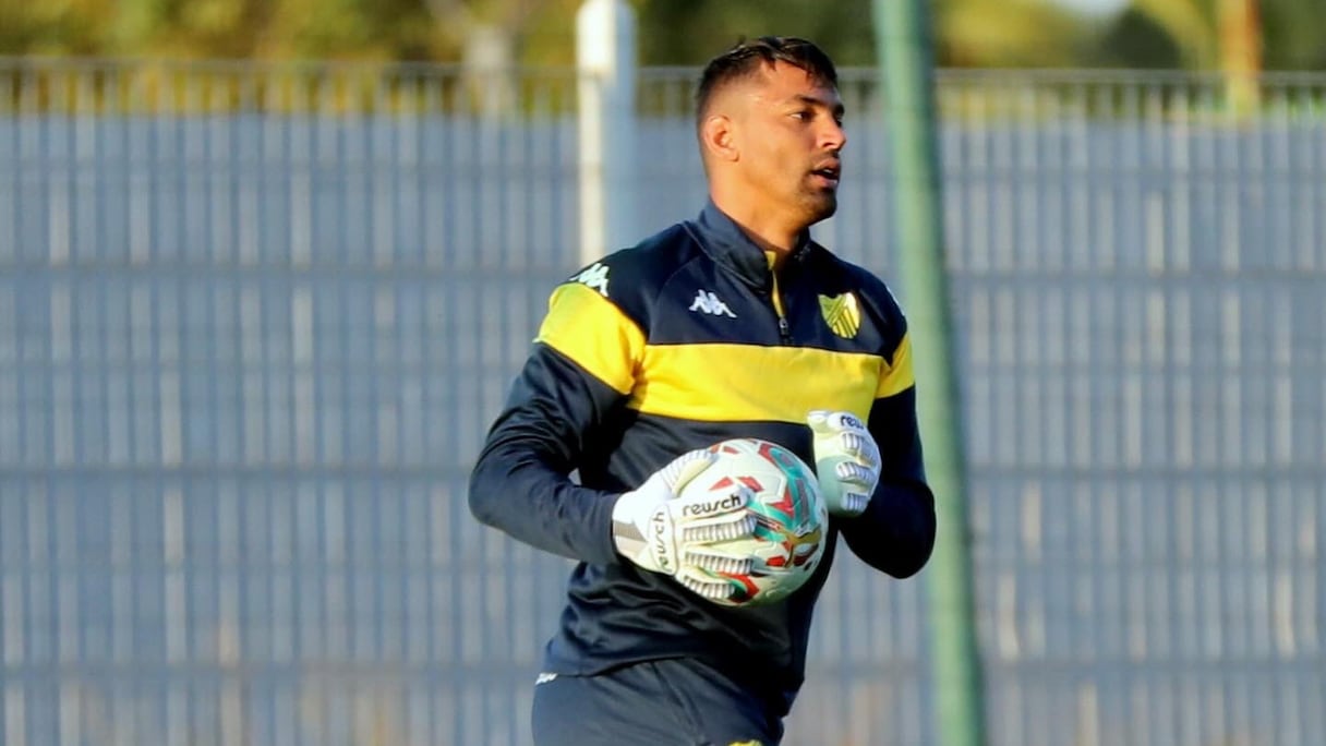 Reda Tagnaouti, lors d'une séance d'entraînement du Moghreb de Fès.