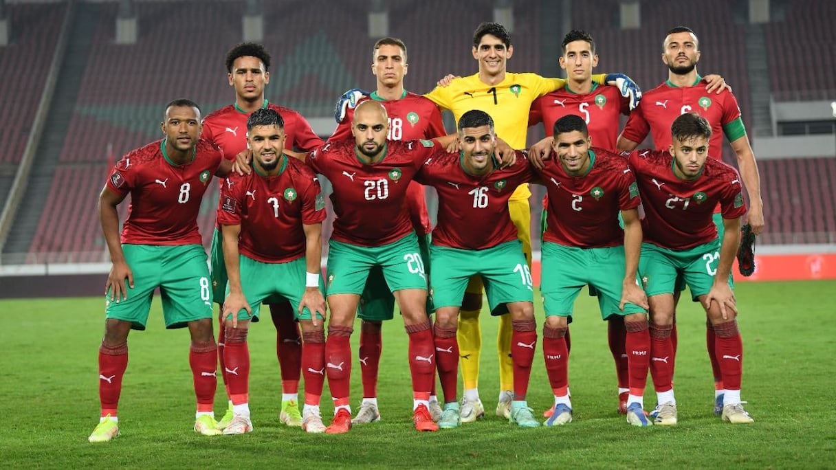 Le onze des Lions de l'Atlas contre la Guinée Conakry, le 12 octobre 2021.