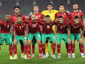 Le onze des Lions de l'Atlas contre la Guinée Conakry, le 12 octobre 2021.