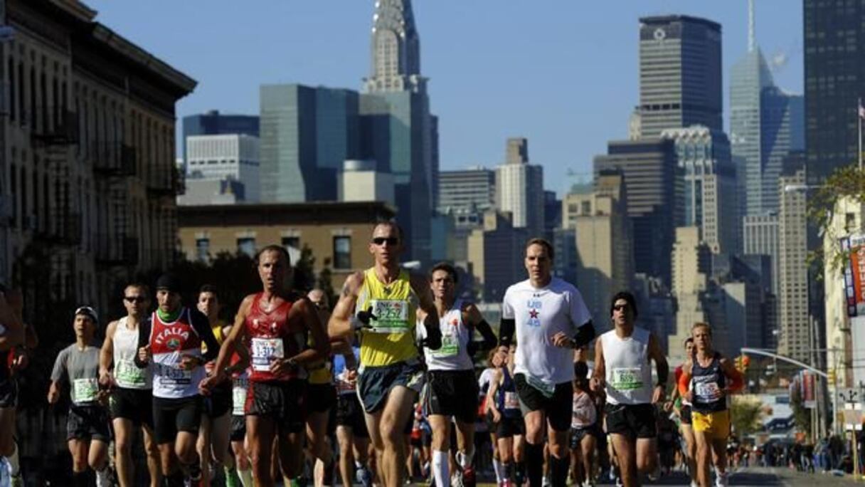 Des participants du marathon de New York.
