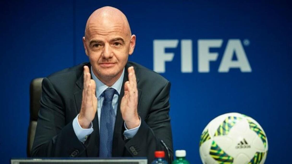 Le président de la Fifa Gianni Infantino en conférence de presse, le 18 mars 2016 à Zurich.