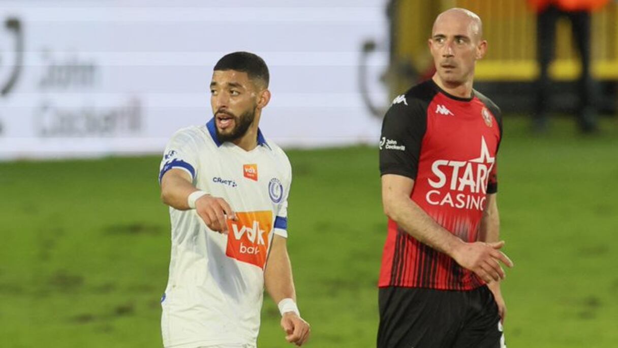 Tarik Tissoudali lors du match Seraing-La Gantoise, le 1er avril 2023.