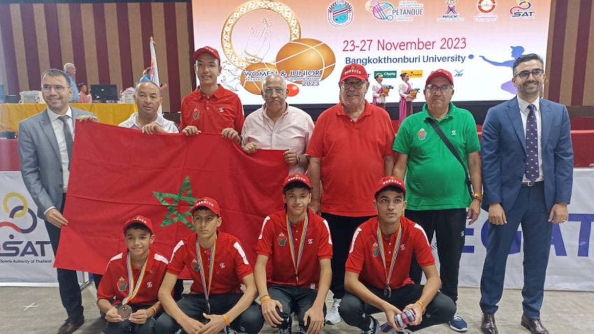 L’équipe nationale juniors de pétanque.