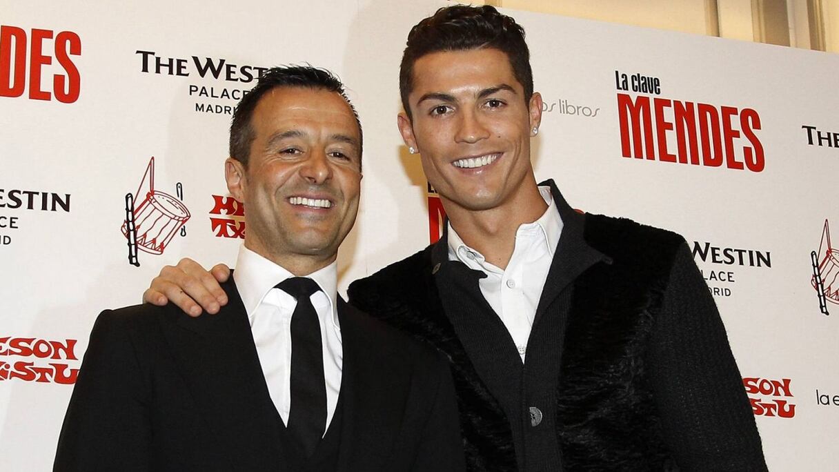 Cristiano Ronaldo avec son agent Jorge Mendes.