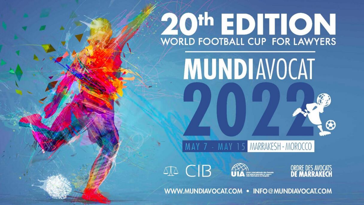 Affiche de la 20e édition du Mundiavocat (Marrakech-2022).